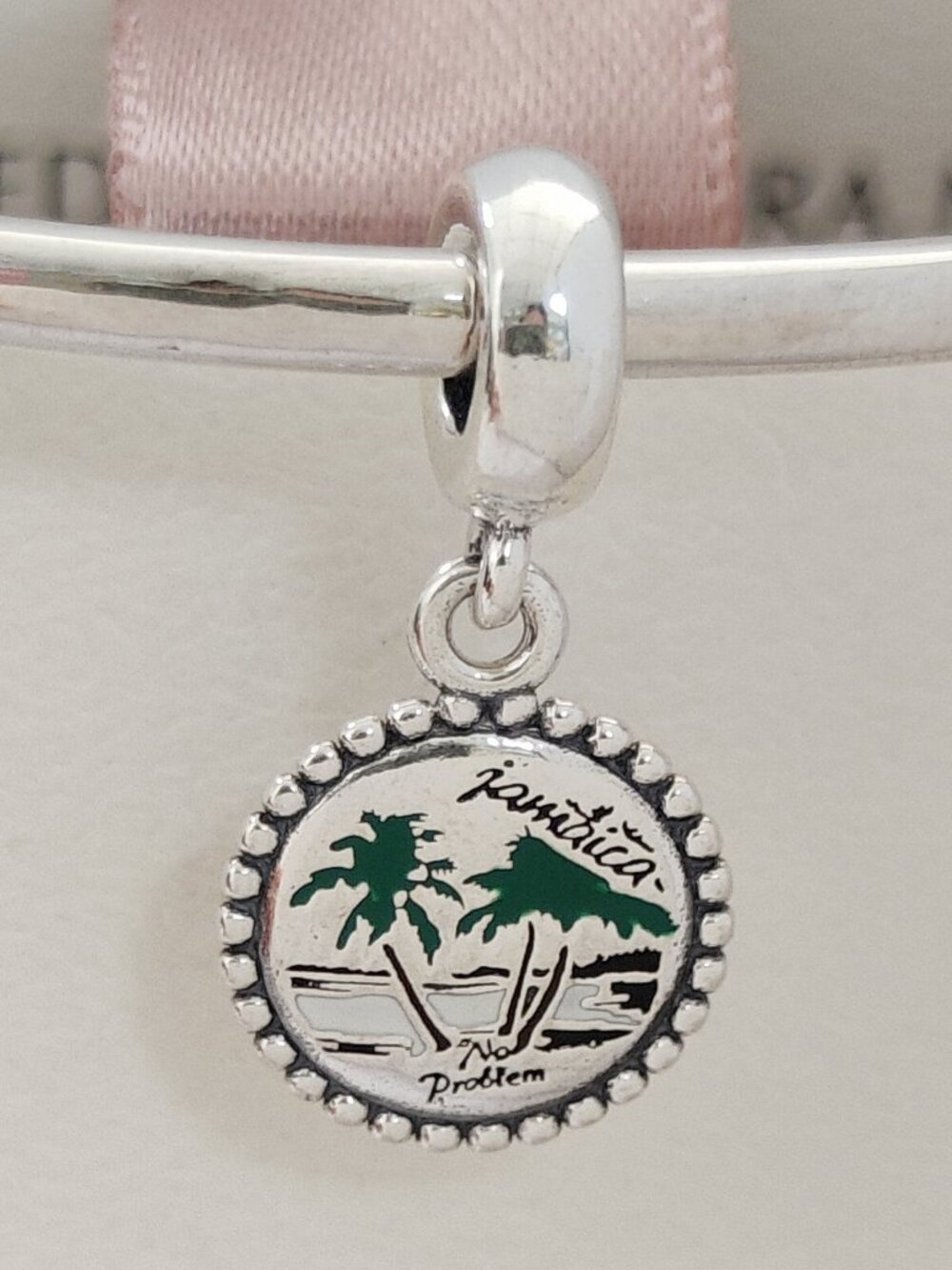 No Problem Jamaica Exclusive Travel Dangle Charm S925 Silver with box